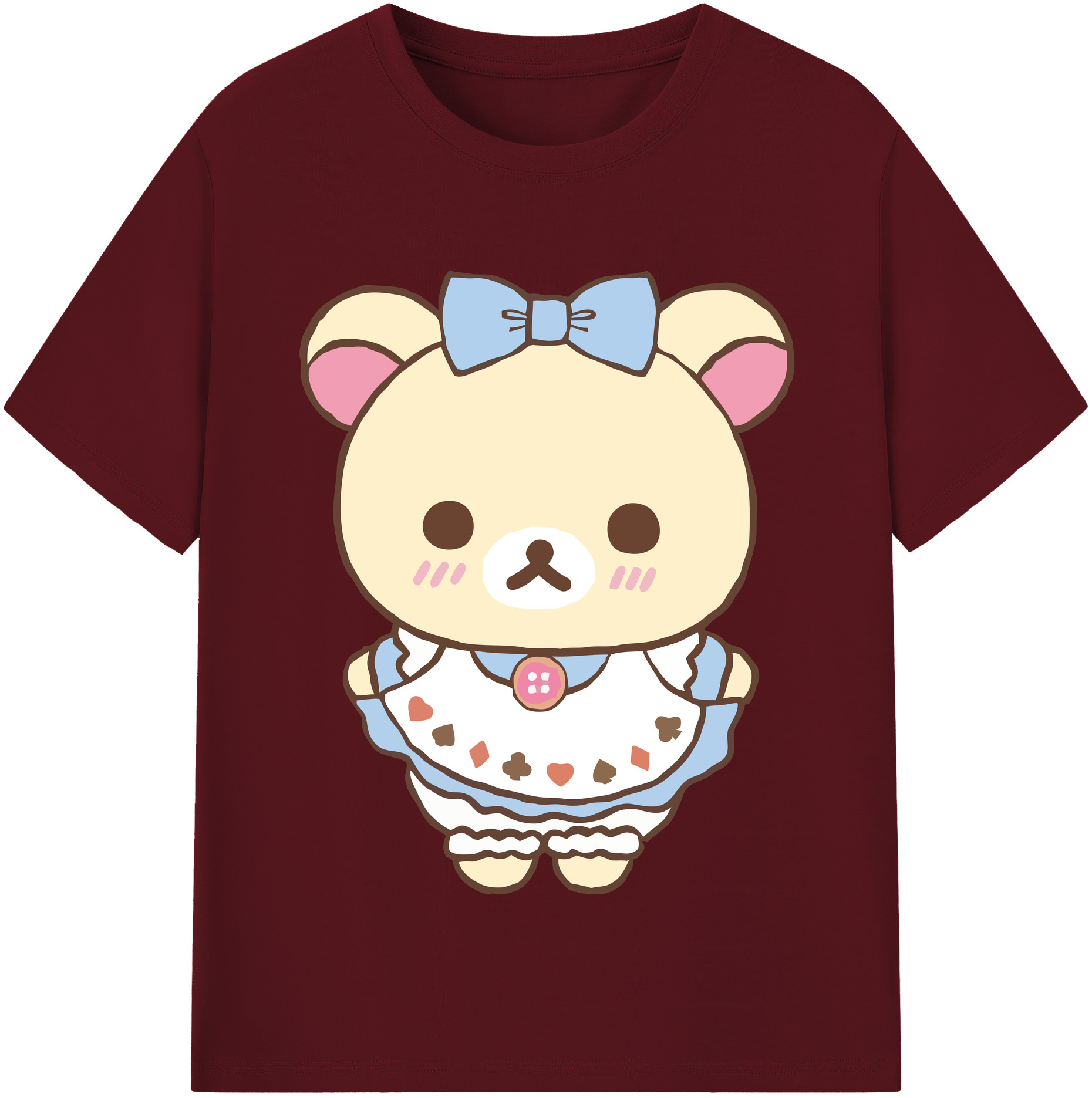 （画像用） リラックマ リラックマ キイロイトリ Rilakkuma Korilakkuma Kiiroitori 綿100％半袖Tシャツ（フロントプリント）